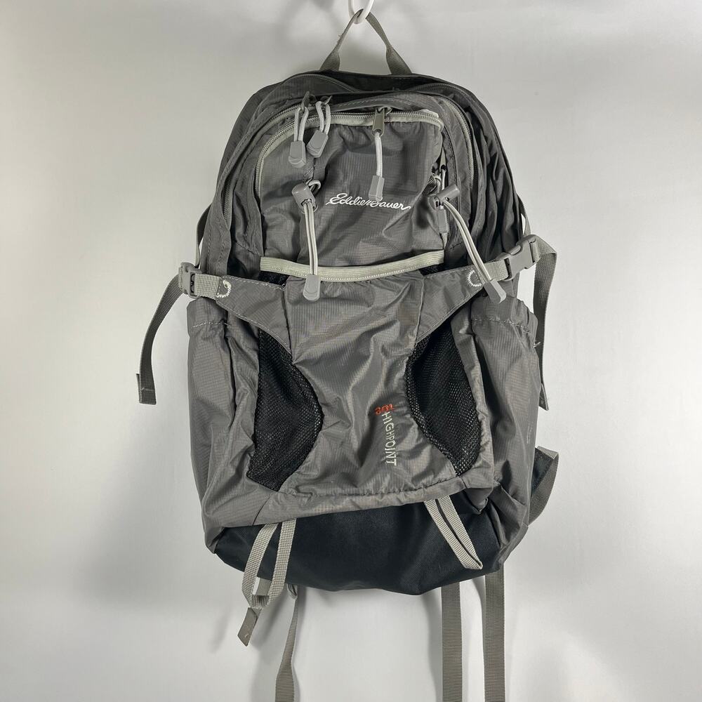 Eddie Bauer Highpoint 30L Backpack Gray Outdoor Daypack Gorpcore Trail